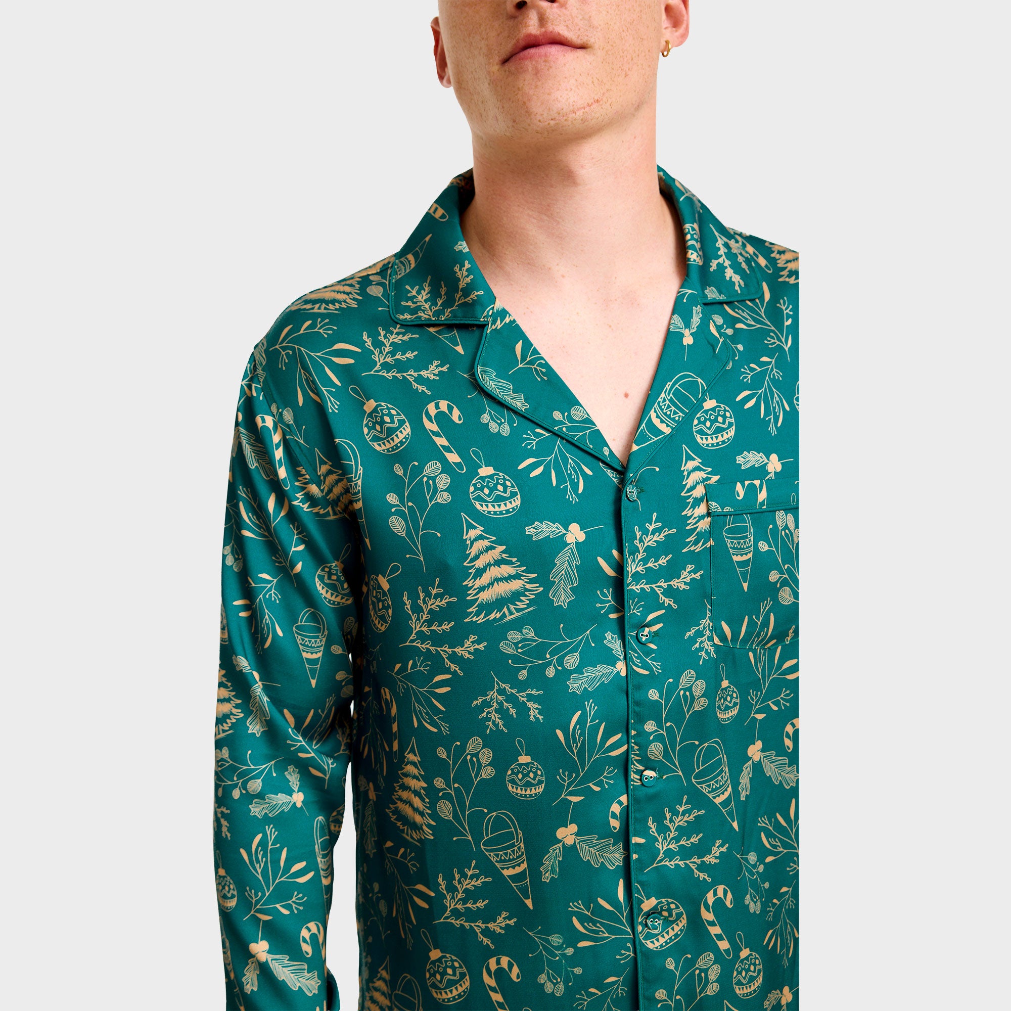 Den begavede satin pyjamas - Herre